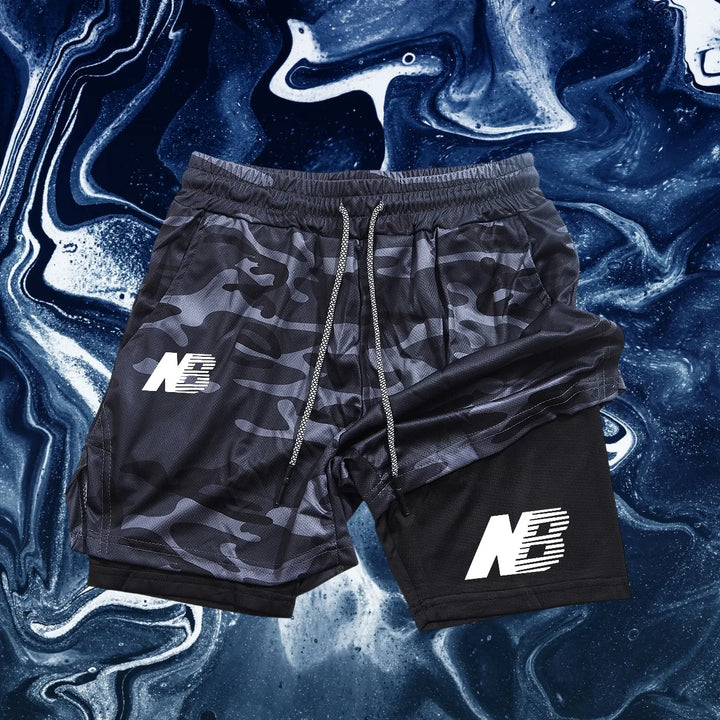 Featuring a tight double-layer design, sports shorts