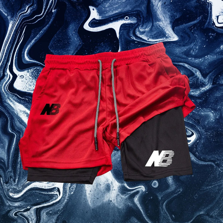 Featuring a tight double-layer design, sports shorts